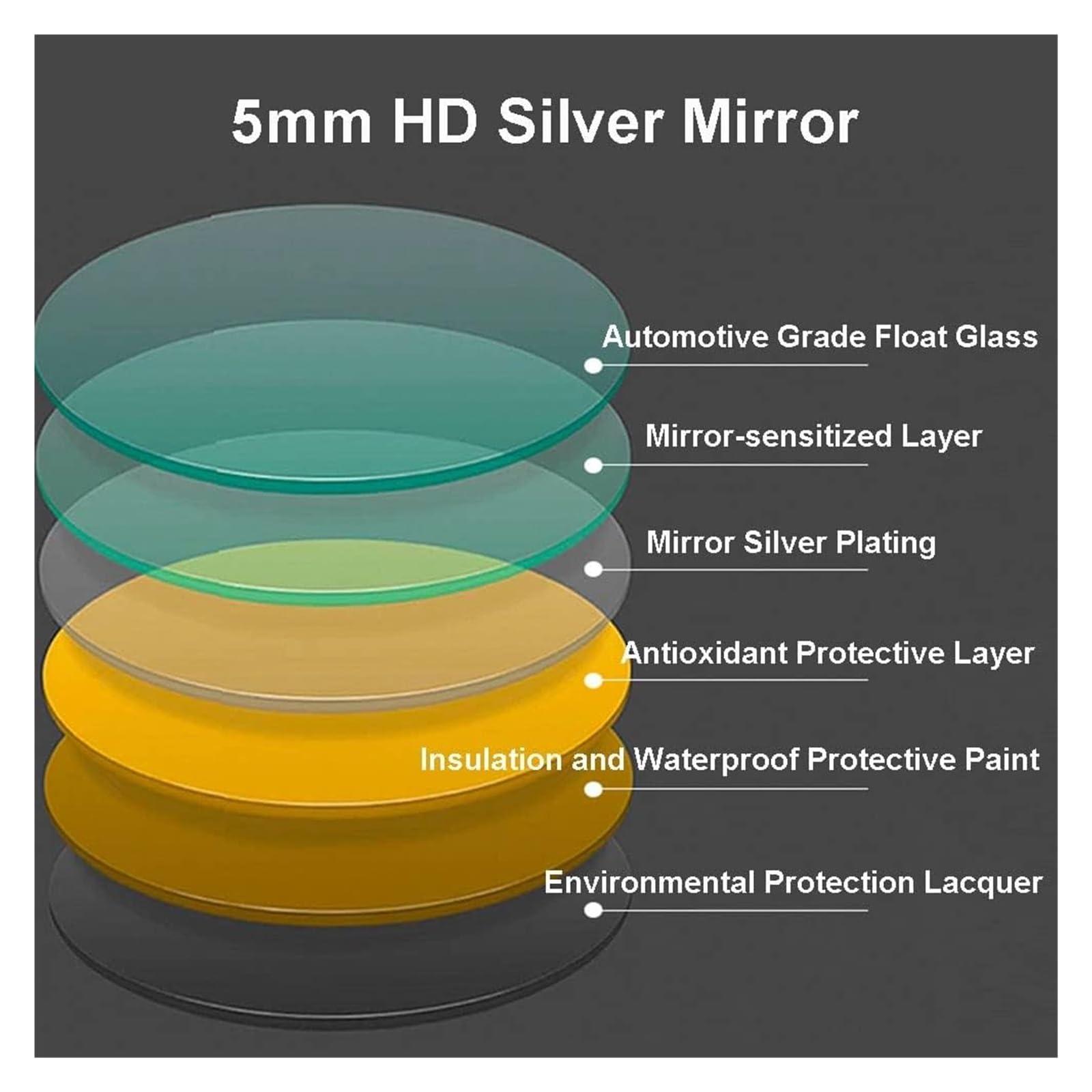 ViLLeX 16 X 32 Inch Shower Shaving Bath Mirrors Washroom Vanity Magnifying Decorative Bath Smart Mirrors Self Haircut Miroir,Mirrors