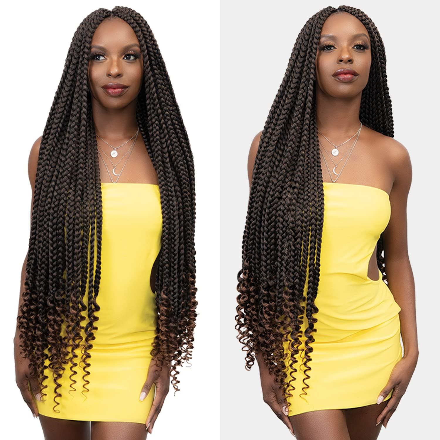 JANET COLLECTION Janet Collection Crochet Braids Nala Tress 2X Jumbo Coi Box Braid 32\" (1)