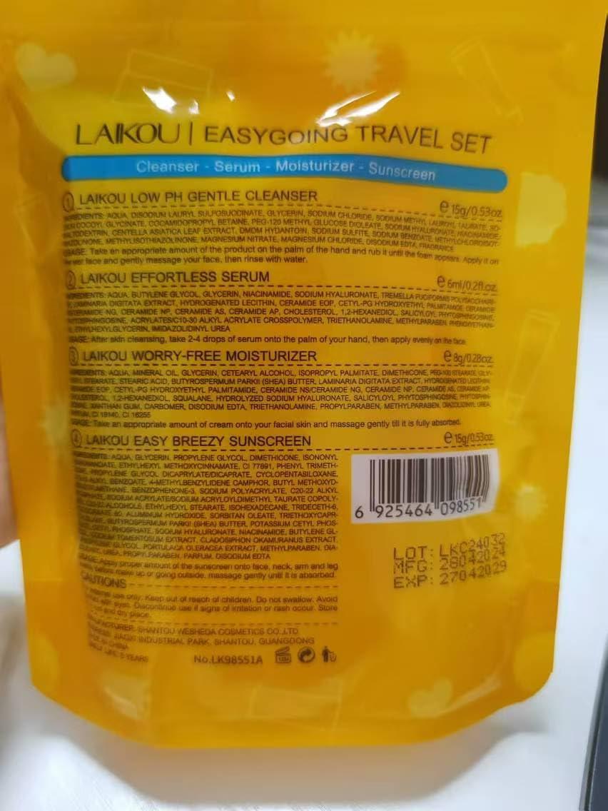 BSMKCL Hydrating Skin Care Set Travel Kit, Gifts for Women and Teenage Girls, 4 Piece Skincare Essentials Set Mini Travel Size With Facial Cleanser, Cream, Serum, Sunscreen - Travel Essentials Gift Set