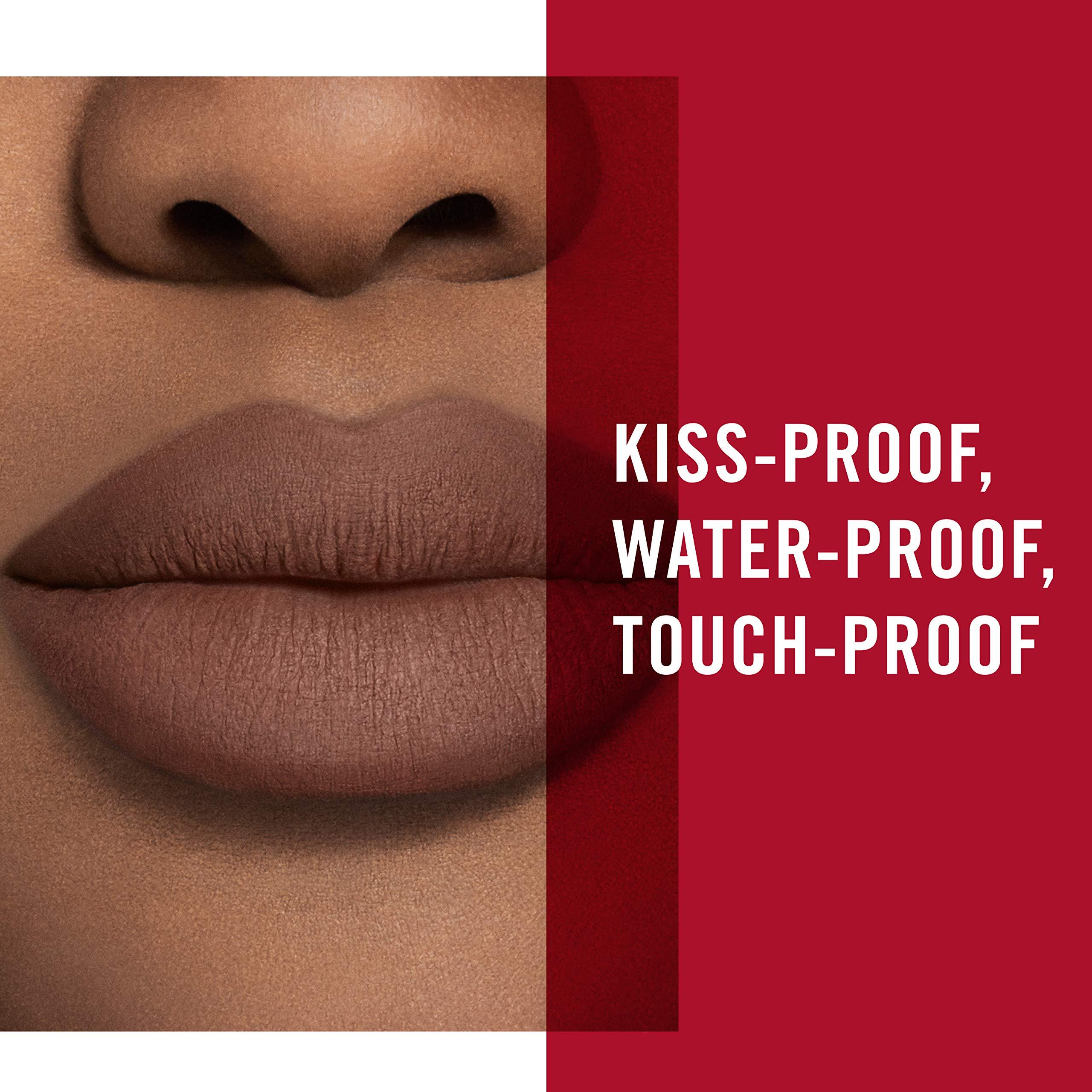 Rimmel Rimmel London Stay Matte Liquid Lip Color with Full Coverage Kiss-Proof Waterproof Matte Lipstick Formula that Lasts 12 Hours - 708 Mwah, .21oz