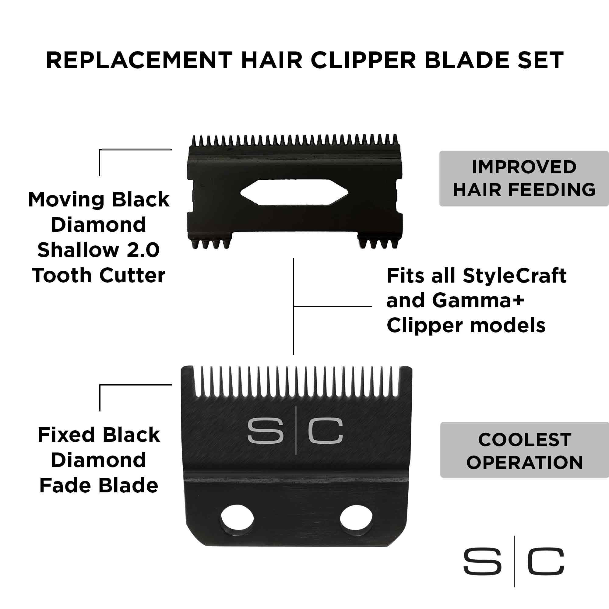 Stylecraft Stylecraft Instinct-X Cordless Hair Clipper Professional Vector Motor with Intuitive Torque Control, 3 Modular Lids