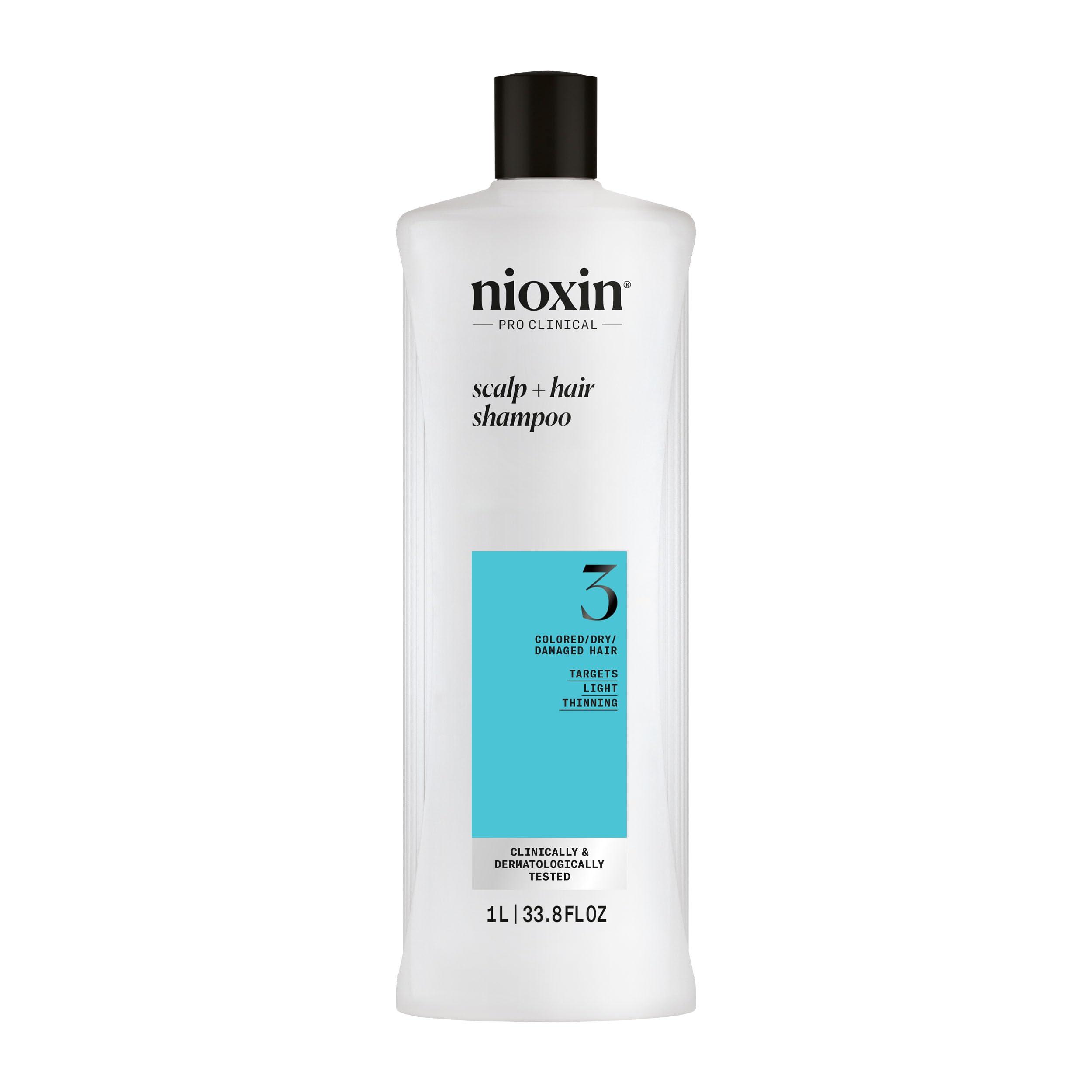 Nioxin Nioxin System 3 Scalp + Hair Shampoo - Hair Thickening Shampoo For Damaged Hair with Light Thinning, 33.8 fl loz (Packaging May Vary)