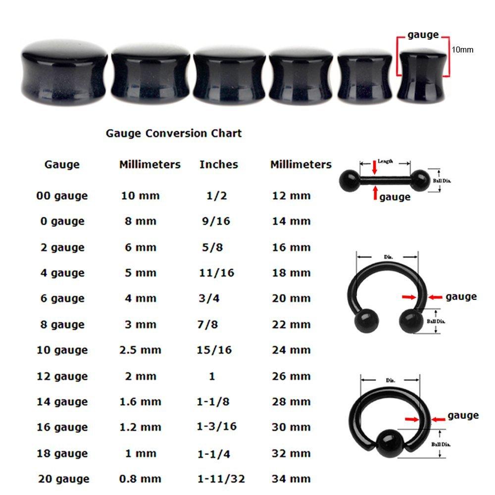 MoDTanOiz - Flesh tunnels MoDTanOiz - Flesh tunnels 11/16 Gauge Gauges 11/16 18mm Ear Plugs Plug Flesh Tunnels Tunnel 2g 0g 00g 0 00 1/2 Weight Men Women Ears Steel Stone Wood Earrings Silicone Blue 11/16 18mm