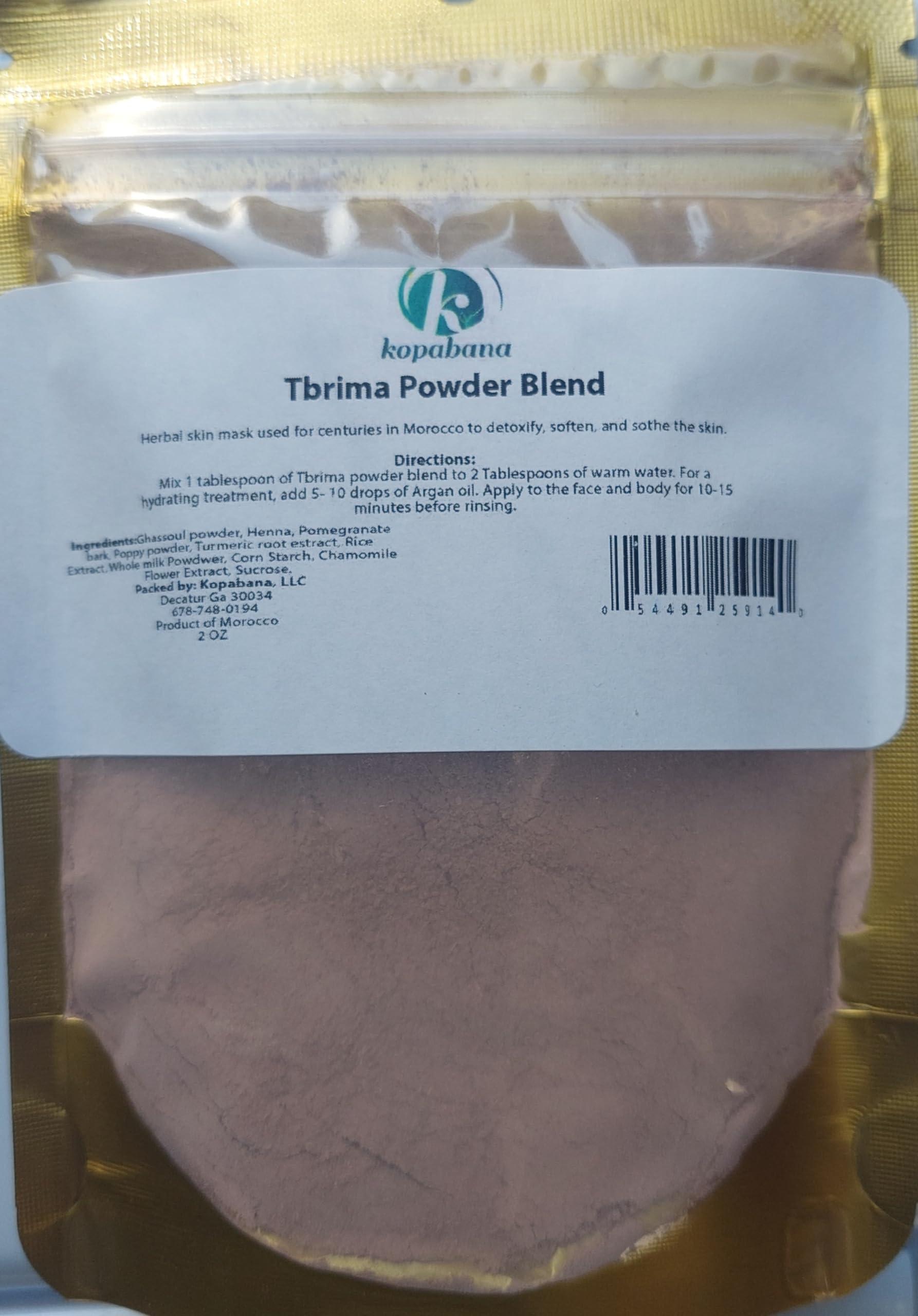 KOPABANA KOPABANA Tbrima Powder Blend, Tebrima powder, Soften and Sothen Skin Mask 2oz