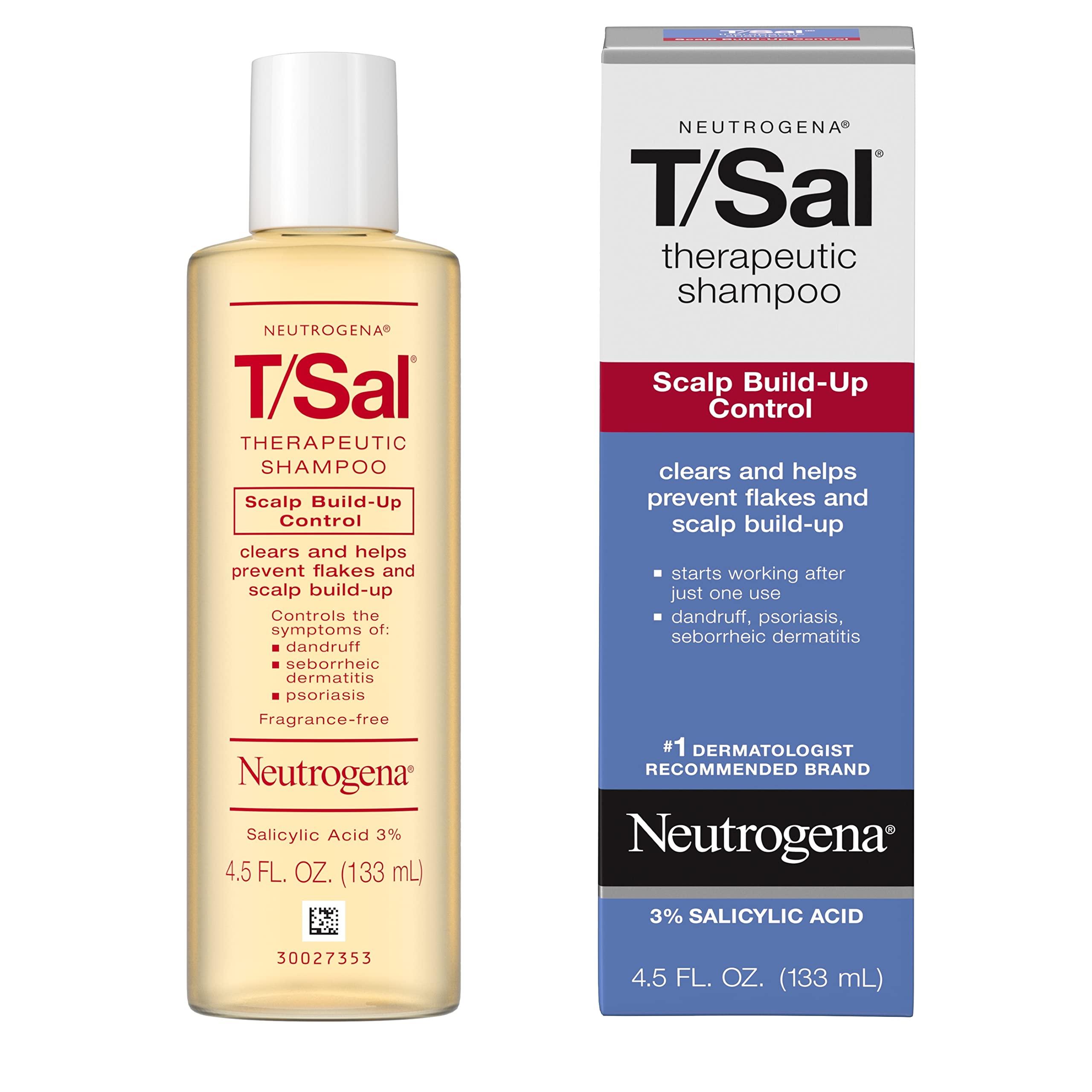 Neutrogena Neutrogena T/Sal Therapeutic Scalp Shampoo for Scalp Build-Up Control with 3% Salicylic Acid, Scalp Treatment for Dandruff, Scalp Psoriasis & Seborrheic Dermatitis Relief, 4.5 fl. oz (Pack of 6)