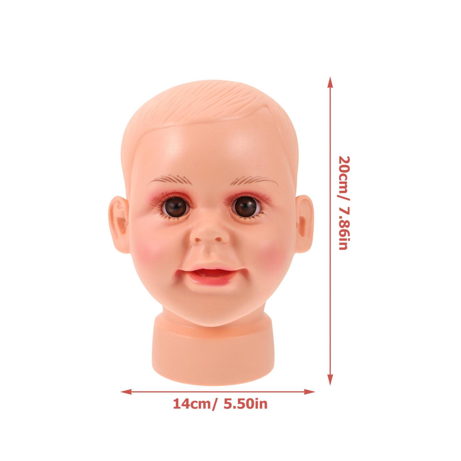 SOLUSTRE SOLUSTRE Baby Mannequin Head, Baby Boy Girl Children Mannequin Manikin Head Kid Mannequin Head Display for Hair Wigs Scarf Hats Sunglasses Stand