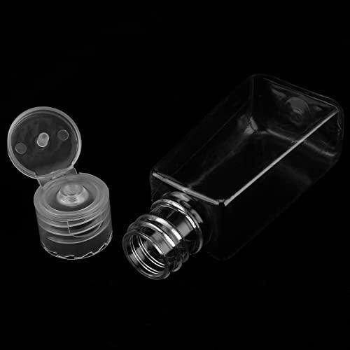 MANCHAP MANCHAP 100 Pack 1oz Plastic Empty Squeeze Bottles, 30ml Clear Travel Refillable Squeeze Bottles with Flip Cap for Lotions, Creams, Toiletries