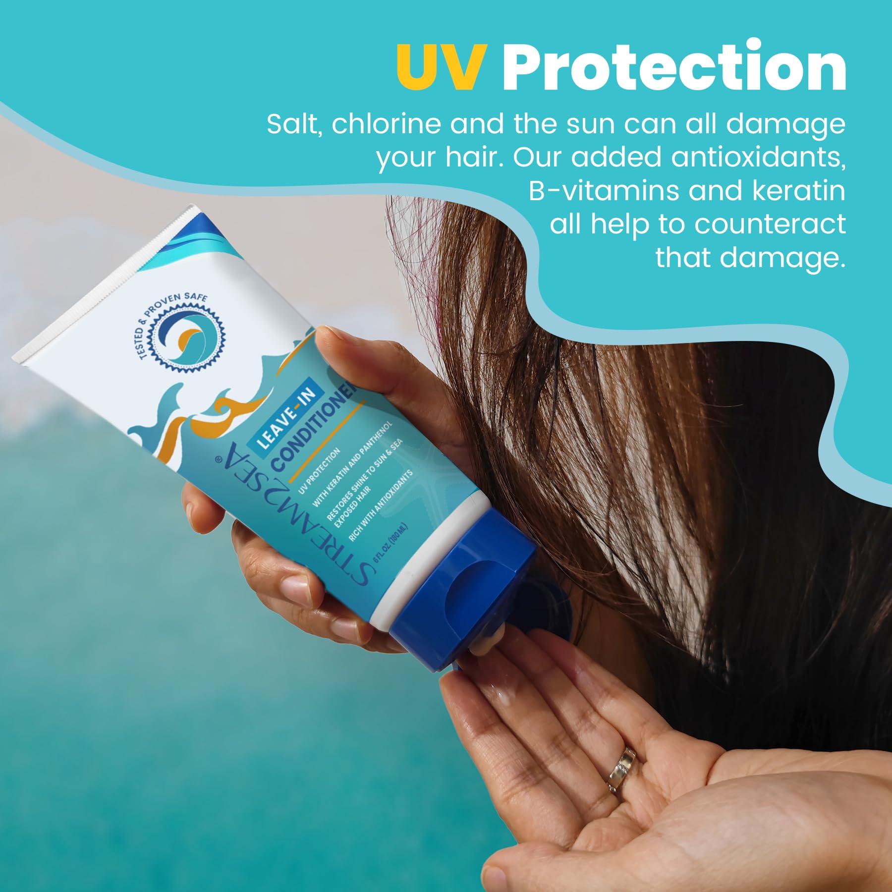 STREAM 2 SEA STREAM 2 SEA Leave In Conditioner Reef Safe Hair Conditioner Formula For Dry and Damaged Hair, 32 oz Paraben Free Hair Detangler with UV Protection For All Hair Types