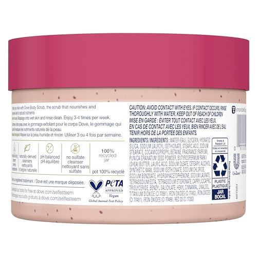 Dove Dove Scrub Pomegranate & Shea Butter For Silky, Soft Skin Body Scrub Exfoliates and Provides Lasting Nourishment 10.5 oz