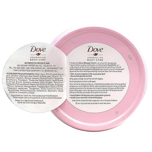 Dove Dove Nourishing Body Care, Face, Hand, and Body Beauty Cream for Normal to Dry Skin Lotion for Women with 24-Hour Moisturization, 12-Pack, 5.07 Oz Each, Jar