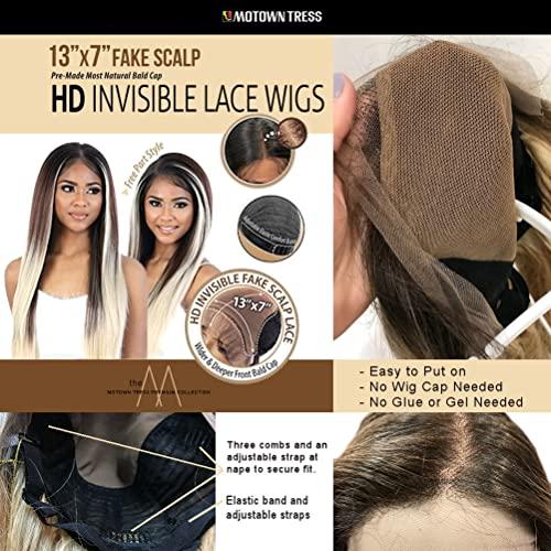 Motown Tress Motown Tress (Ls137.ella - Heat Resistant Fiber HD Invisible Lace Front Wig in F4_27