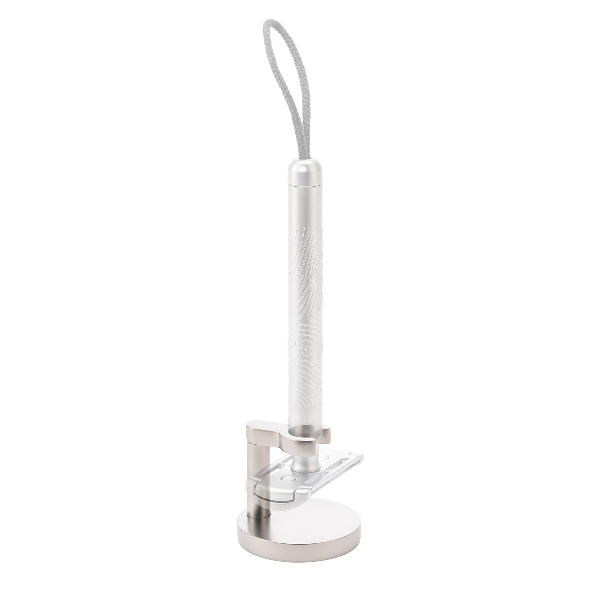 MHLE MHLE Single Holder for Classic Safety Razors - for Rocca and Companion Razors - Matt Chrome Shaving Stand