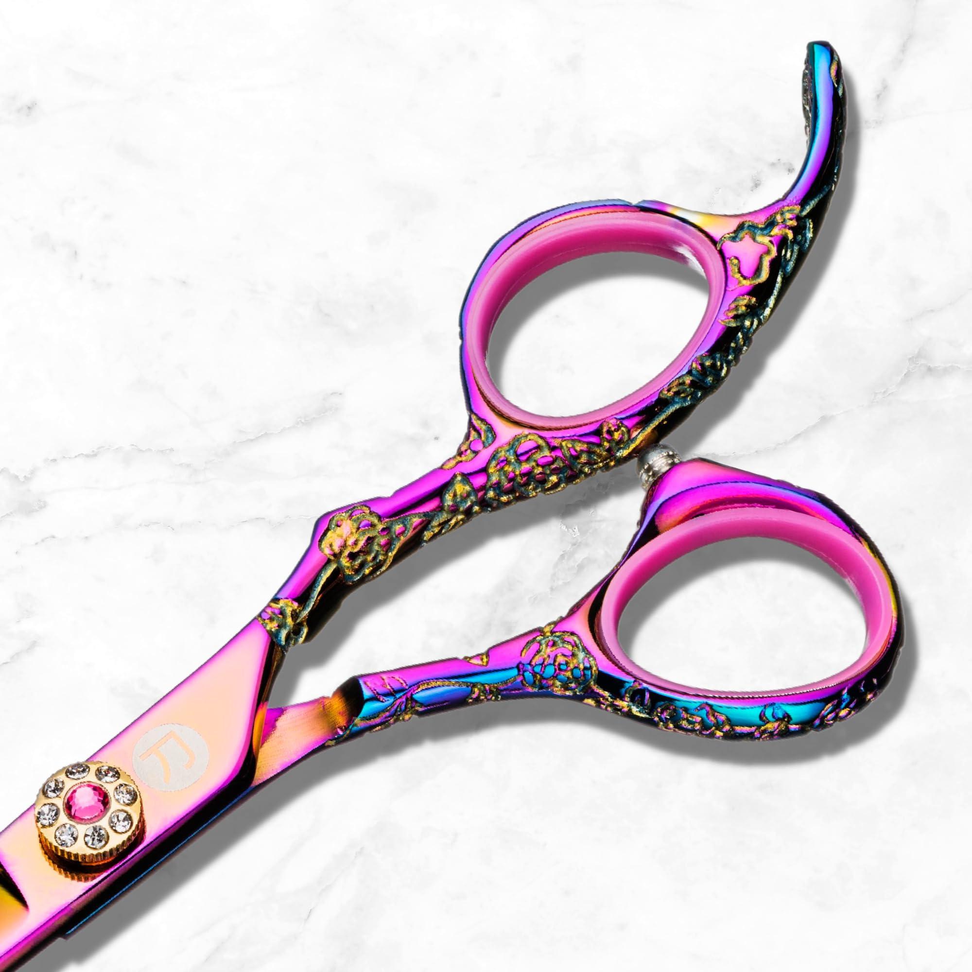 Saki Shears Saki Shears Kohana Professional Pink Hair Cutting Scissors - Sharp Hairdresser Shears With Pink Titanium Finish - Japanese 440C Steel