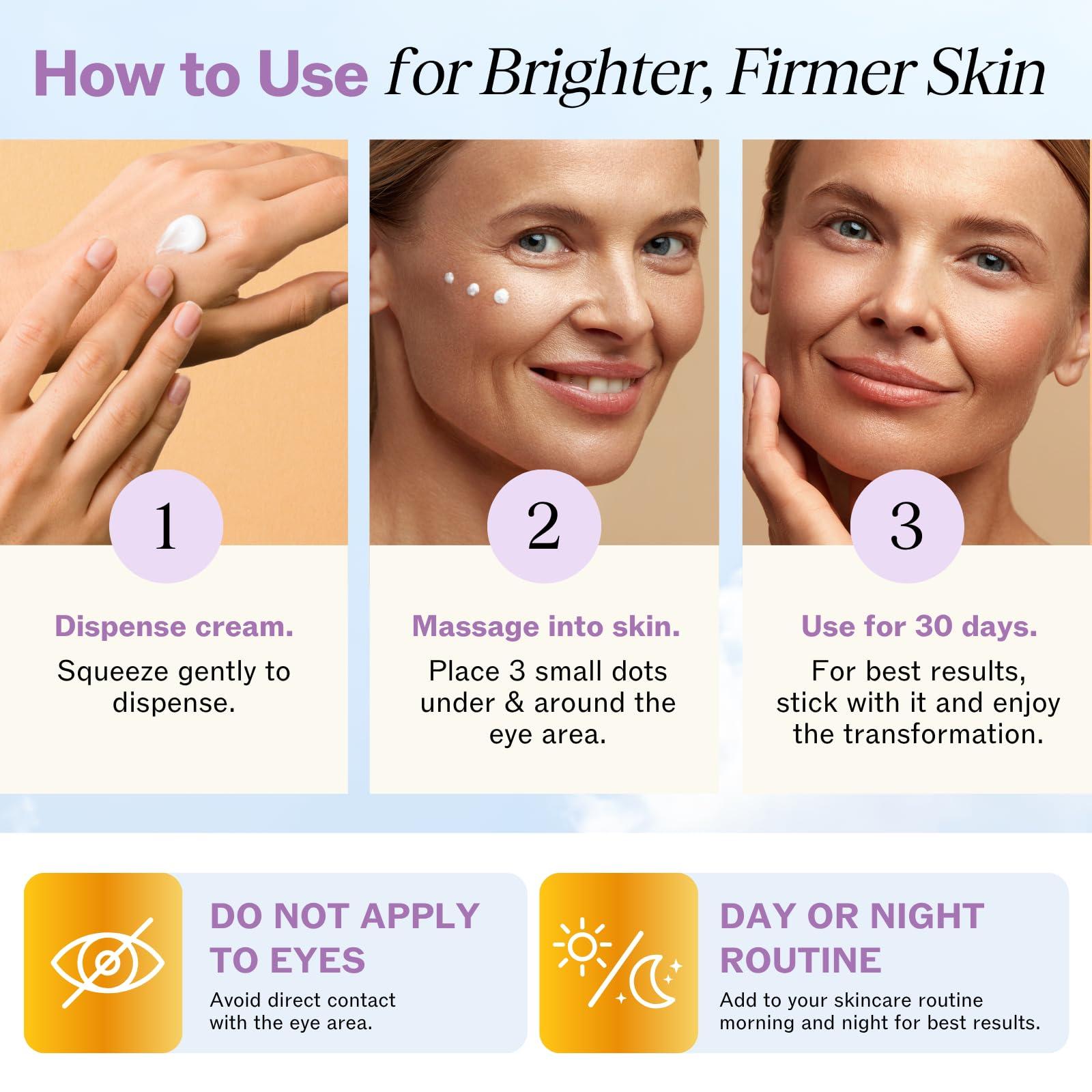 LilyAna Naturals LilyAna Naturals Eye Cream - Eye Cream for Dark Circles and Puffiness, Under Eye Cream, Anti Aging Eye Cream Reduce Fine Lines and Wrinkles (1.7 Ounce, Rosehip and Hibiscus (Tube))