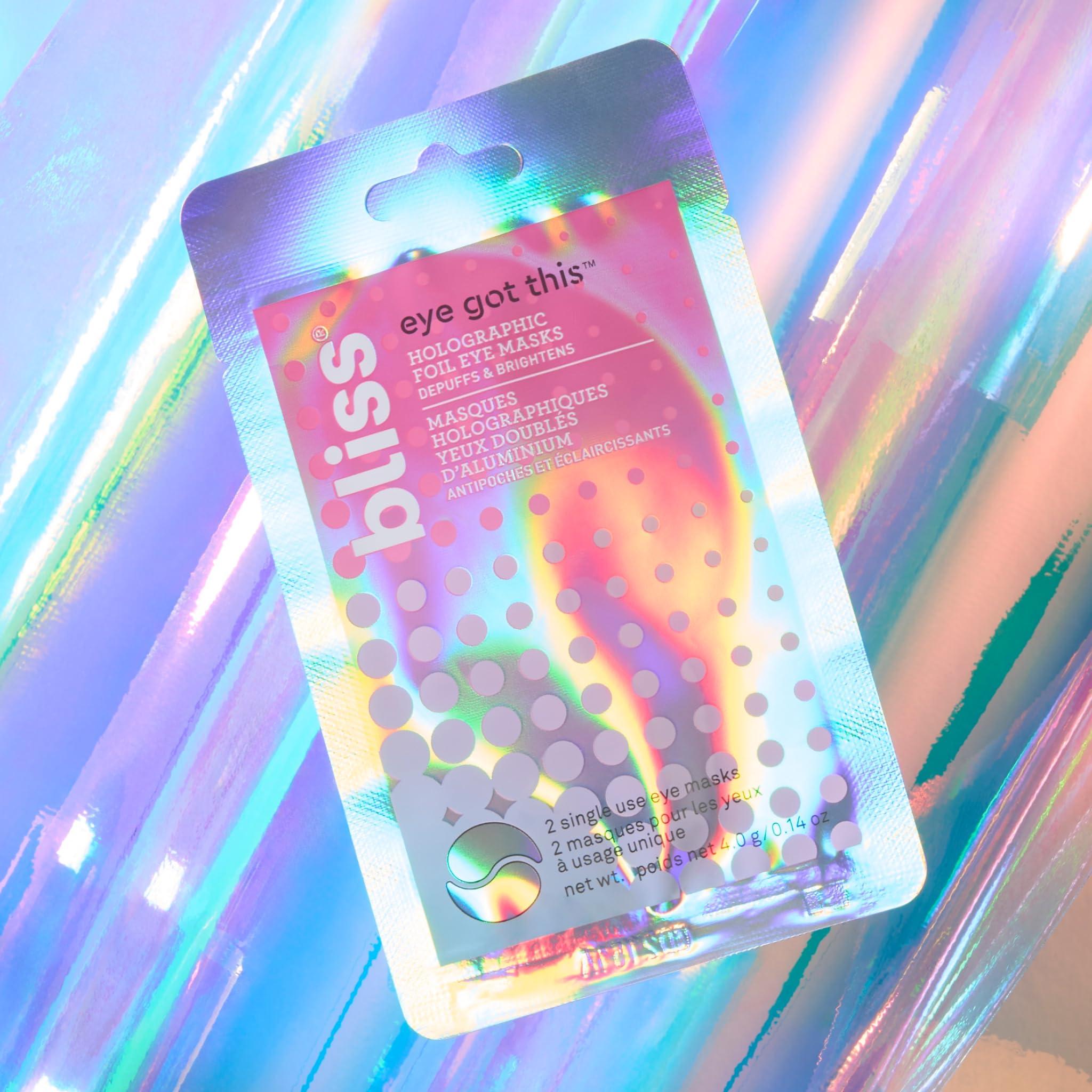 Bliss Bliss Eye Got This Holographic Foil Eye Masks - 5 Pack - Refreshing and Awakening Eyes - Reduces Puffiness and Dark Circles - Clean - Vegan & Cruelty-Free