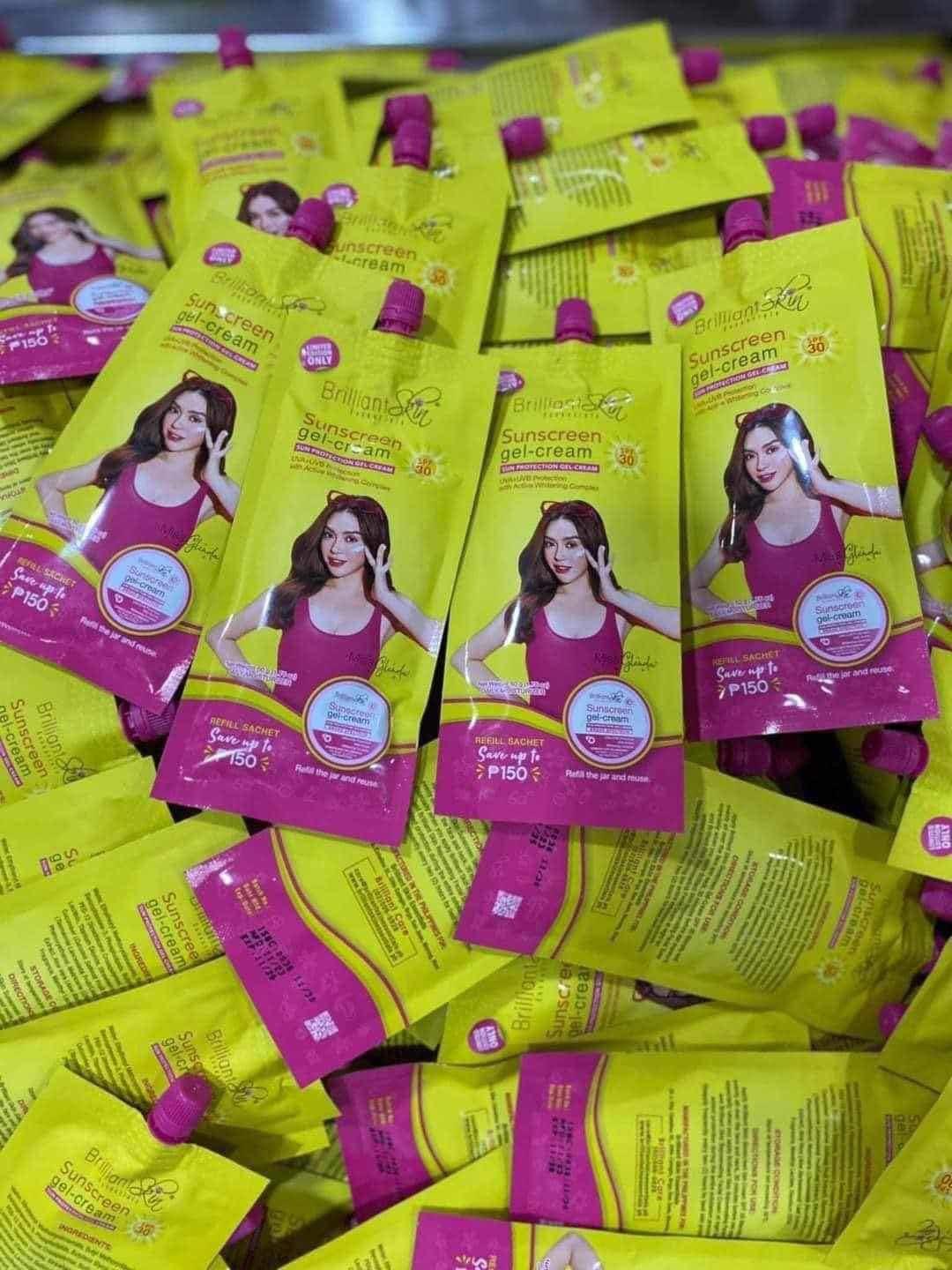 Brilliant Skin Brilliant Skin Sunscreen Gel-Cream SPF 30 Sachet Size 50 gram (Pack of 2), 3 Piece Set