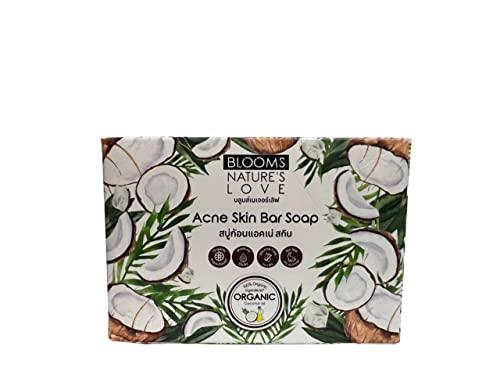 RUBIA INDUSTRIES COMPANY LIMITED Bloom Nature's Love 100% Organic Natural Bar Soap for Women & Men, 3 Bar Variety Pack, Vitamin C and E (Sunflower Oil), Acne Skin (Coconut Oil), and Detox Skin (Avocado Oil)
