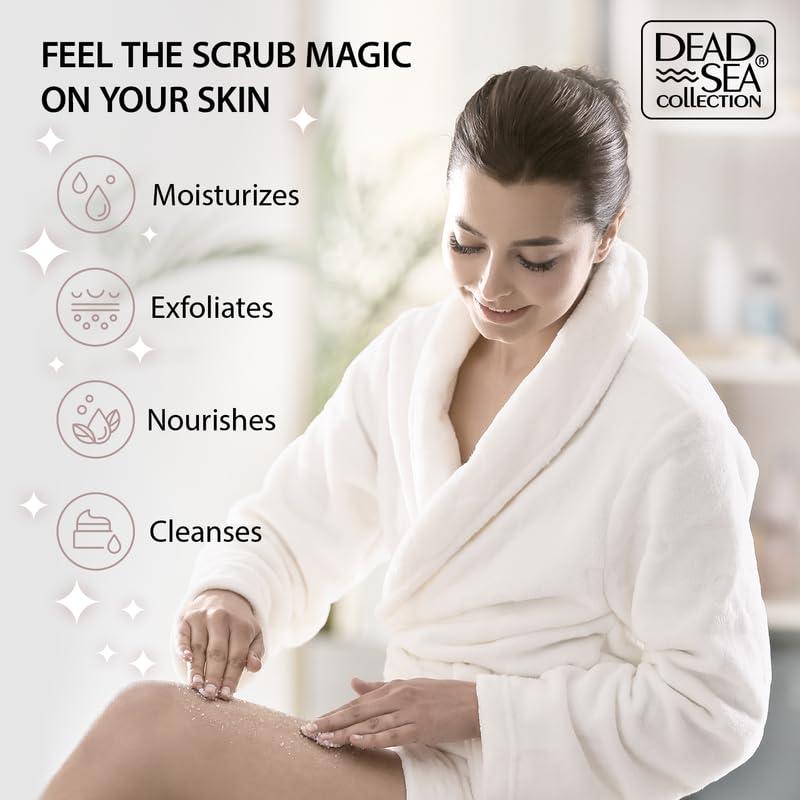 Dead Sea Collection Dead Sea Collection Lavender Salt Scrub  Exfoliating Body Scrub for Women  Moisturizing and Nourishing Skin  with Pure Oils and Dead Sea Minerals (23.28 Oz)
