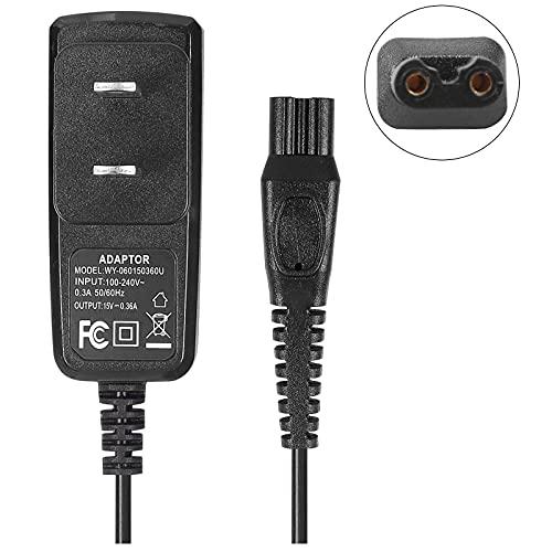 Jewaytec Charger for Philips-Norelco-HQ8505 Norelco 7000 5000 3000 9000 Series Electric Shaver Razor, Aquatec, Arcitec, Multigroom Beard Trimmer & More 15V AC Adapter Power-Supply Cord by Jewaytec