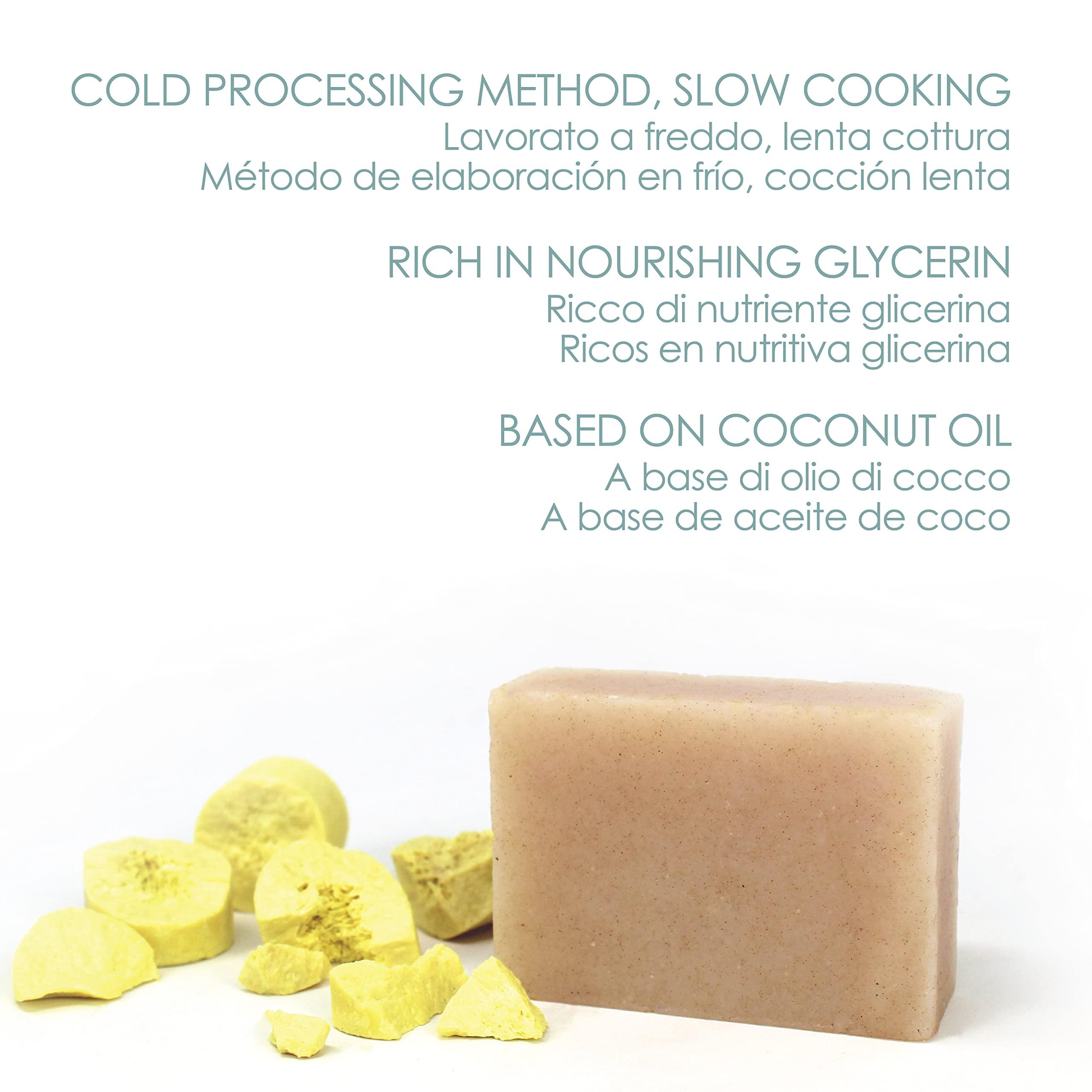 LYNPHA VITALE LYNPHA VITALE Sulfur Soap Bar - 100% Handmade Natural Bar Soap with Coconut Oil - Sulphur Soap ideal to Nourish and Heal Oily Skins - 3,5 oz - 3 Soaps Pack