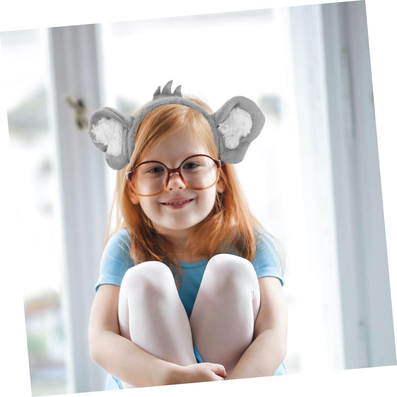 MAGICLULU MAGICLULU 2pcs Koala Ear Headband Cartoon Koala Headband Furry Animal Headbands Cute Koala Hair Hoop for Party Cosplay