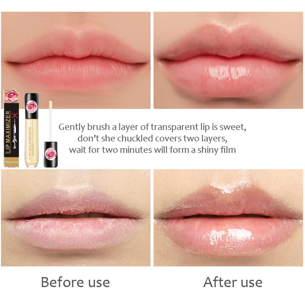 Hhkuize Cozzo Lip Plumper,Cozzo Vitamin E Lip Plumping Serum, Lip Plumper Lip Gloss,Lip Maximizer Hyaluronic Lip Plumper,Instant Lip Filler,Plumping Lip Oil Lip Enhancer Plumper Lip Care Serum (1pcs)