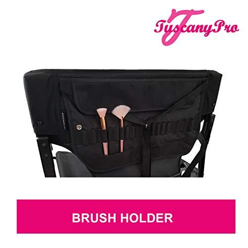 Tuscany Pro Tuscany Pro Portable Makeup Artist Chair - Perfect for Makeup, Salons, Movie Sets - Italian Design - Adjustable Seat Height - Carry Bag Included