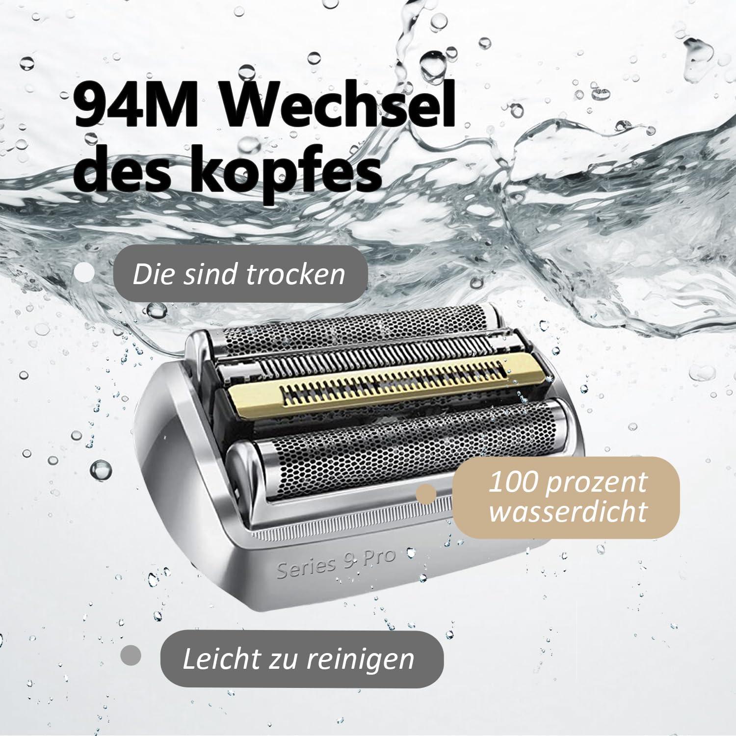 Muyfguo 94M Electric Replacement Shaver Head Accessories for Braun Series 9 Shaving Razor Head, Suitable for Braun S9 9290cc, 9291cc, 9370cc, 9376cc, 9293s, 9260s, 9295cc, 9385cc,