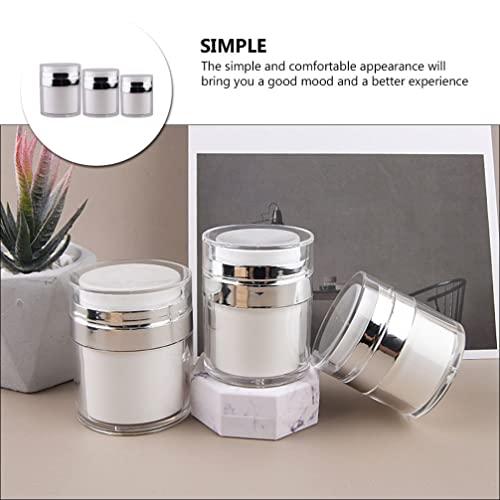 Beaupretty Beaupretty Plastic Shampoo Bottles Clear 3pcs Press Cream Jar Bottles Sun Screens Lotion Lotion Bottle Refillable Bottle Airless Container Cream Dispensers Cream Bottles Pp Vial Travel