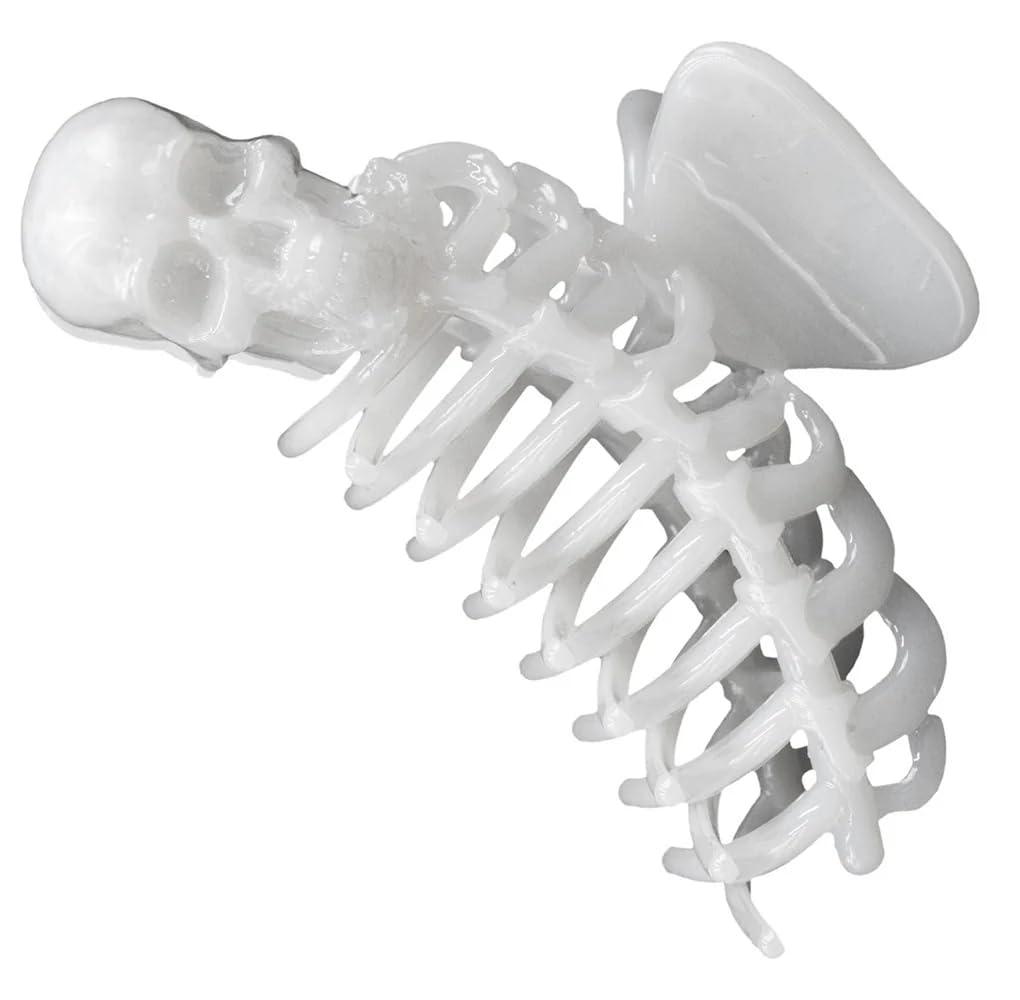 kreepsville 666 Gothic Skull Skeleton Ribcage Claw Horror Hair Clip (Glow in the Dark)