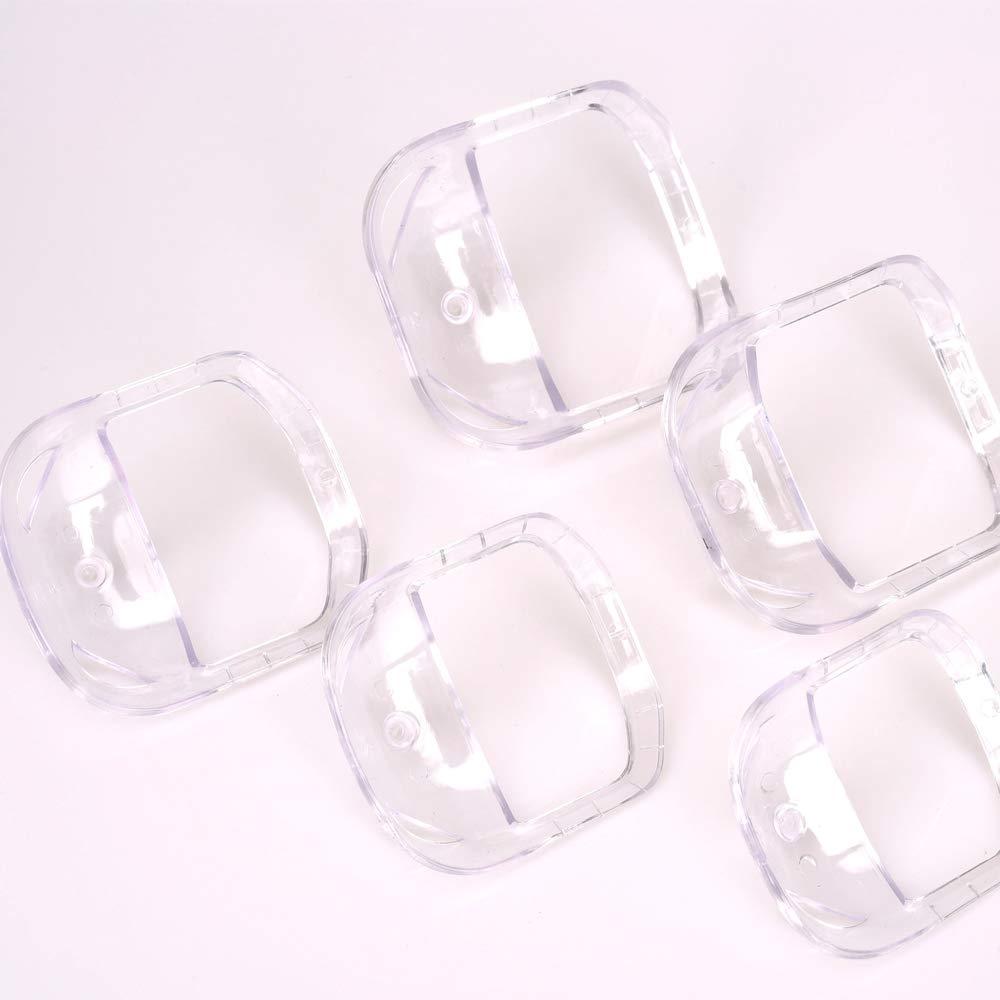 N\\A 5 Sizes Beard Shaping Tool Set - Goatee Shaver Template, Styling Guide for Precise Trimming, Shaping and Fashion Supplies for Men (Transparent)