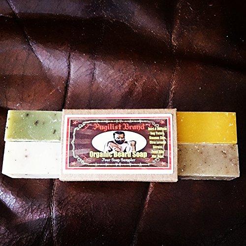 Pugilist Brand Organic Beard Soap Four Soap Sampler