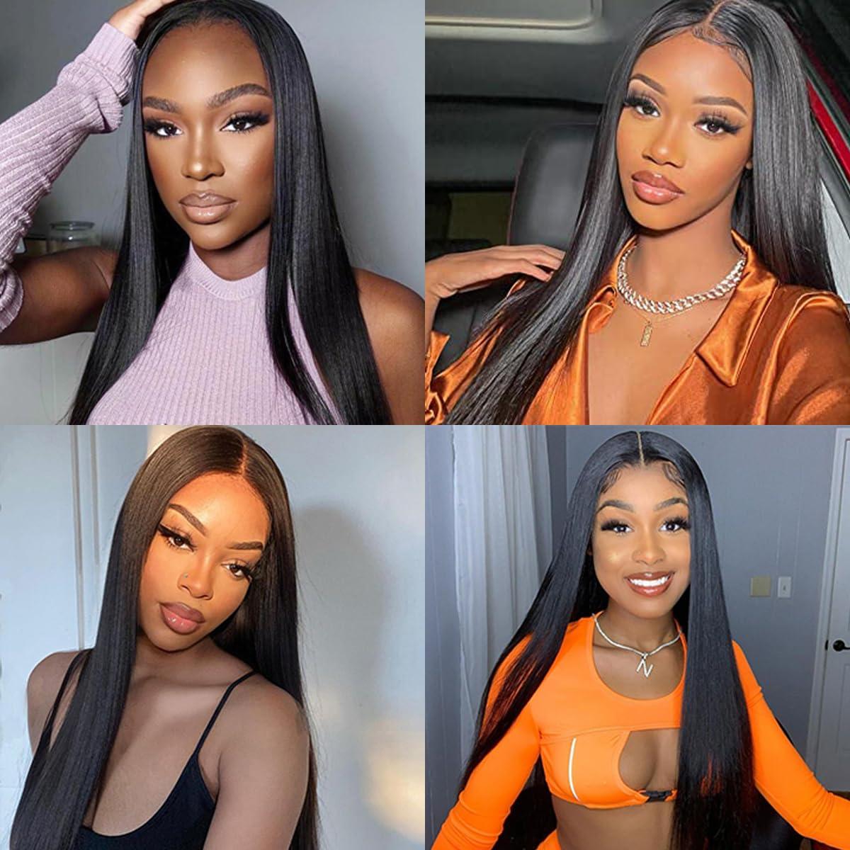 Odir Odir Deep Wave Hair Bundles with 13x4 Frontal Brazilian Human Hair Deep Curly Hair 3 Bundles with Lace Frontal 14 16 18+12 Inch 9A Unprocessed Virgin Hair Natural Color
