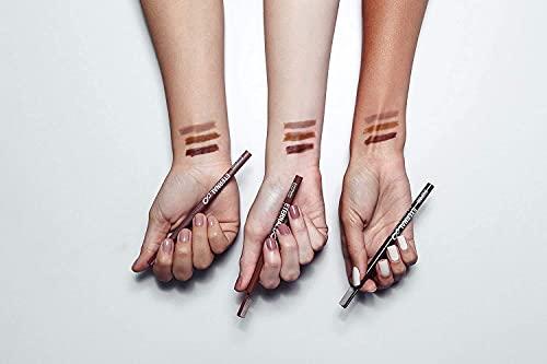 Eternal Eternal Automatic Water Resistant Eyebrow Liner with Shaping Comb – Long Lasting, Professional and High Precision Brow Definer with No Sharpening, Retractable Twist Up Mechanism (Deep Brown)