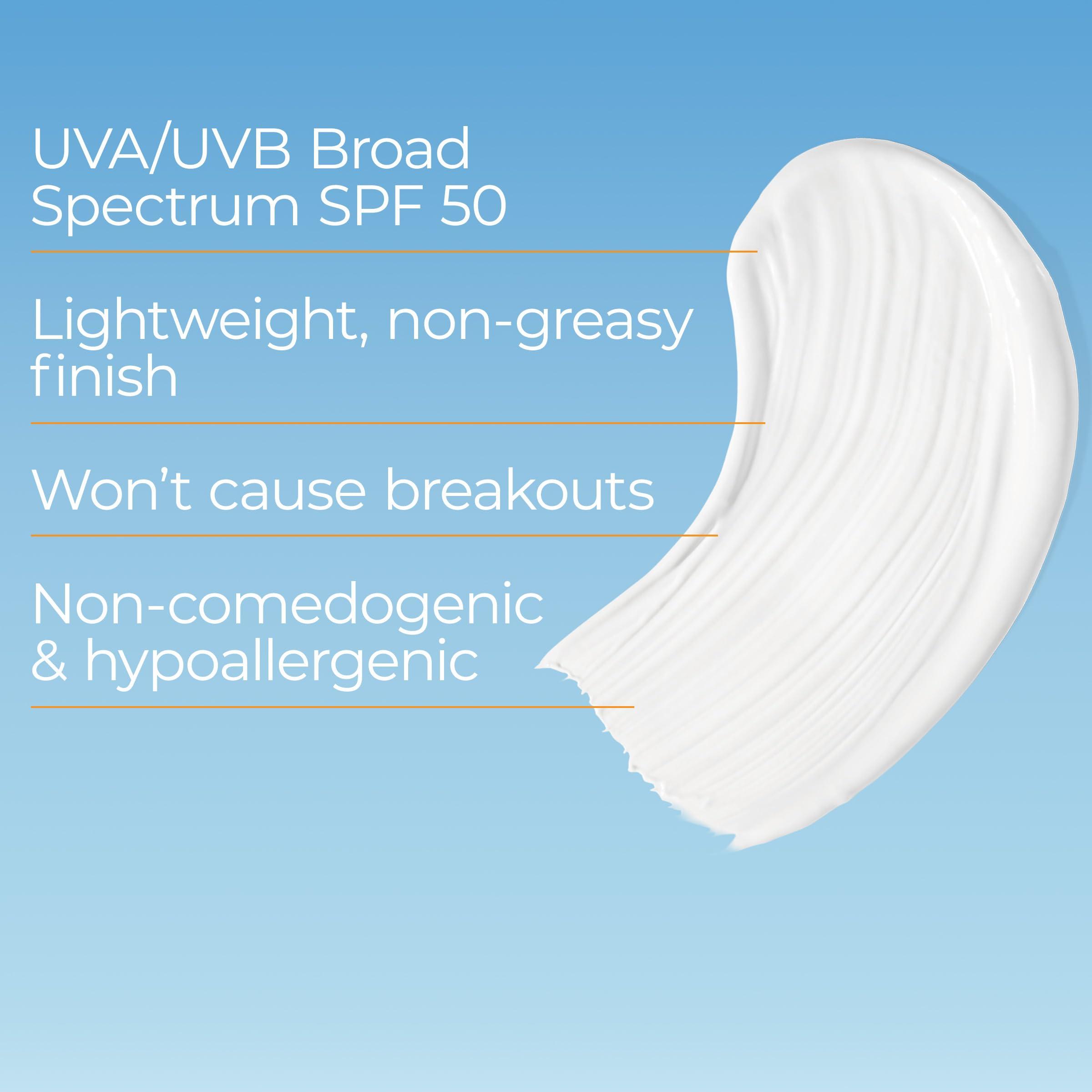 Eucerin Eucerin Sun Clear Skin Face Sunscreen Lotion SPF 50 for Acne Prone Skin, Hypoallergenic, Fragrance Free Sunscreen SPF 50 with Oil-Absorbing Minerals, 2.5 Fl Oz Bottle