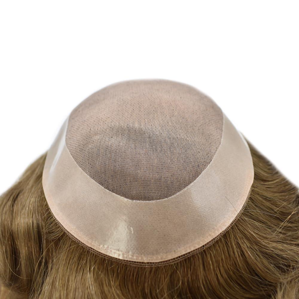 Hair Wonders Mens toupee hair replacement system for men hairpieces toupee for men real human hair pieces for men hair systems Protesis Capilar Para Hombre US Stock6x9-17R#