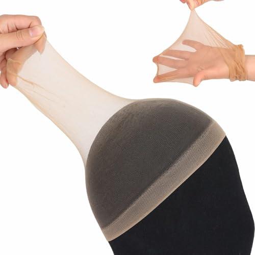 InsQueen InsQueen 12 Pieces HD Wig Caps for Women Thin and Transparent Wig Cap for Lace Front Wig Breathable High-Elastic Stretchy Stocking Nude Caps (12 Pieces/6 Pack)