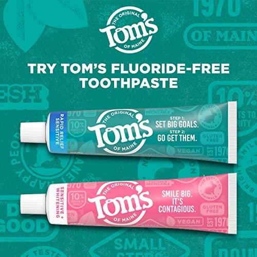 Tom's of Maine Tom\'s of Maine Sensitive + Whitening Fluoride Free Toothpaste,Soothing Mint 4.0 oz 3-Pack