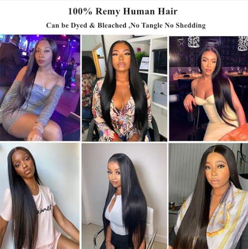 Jinhongze Straight Closure 2x6 Lace Closure Human Hair Middle Part Closure Straight HD Transparent Lace Closure 2x6 Human Hair Kim K Closure 18inch