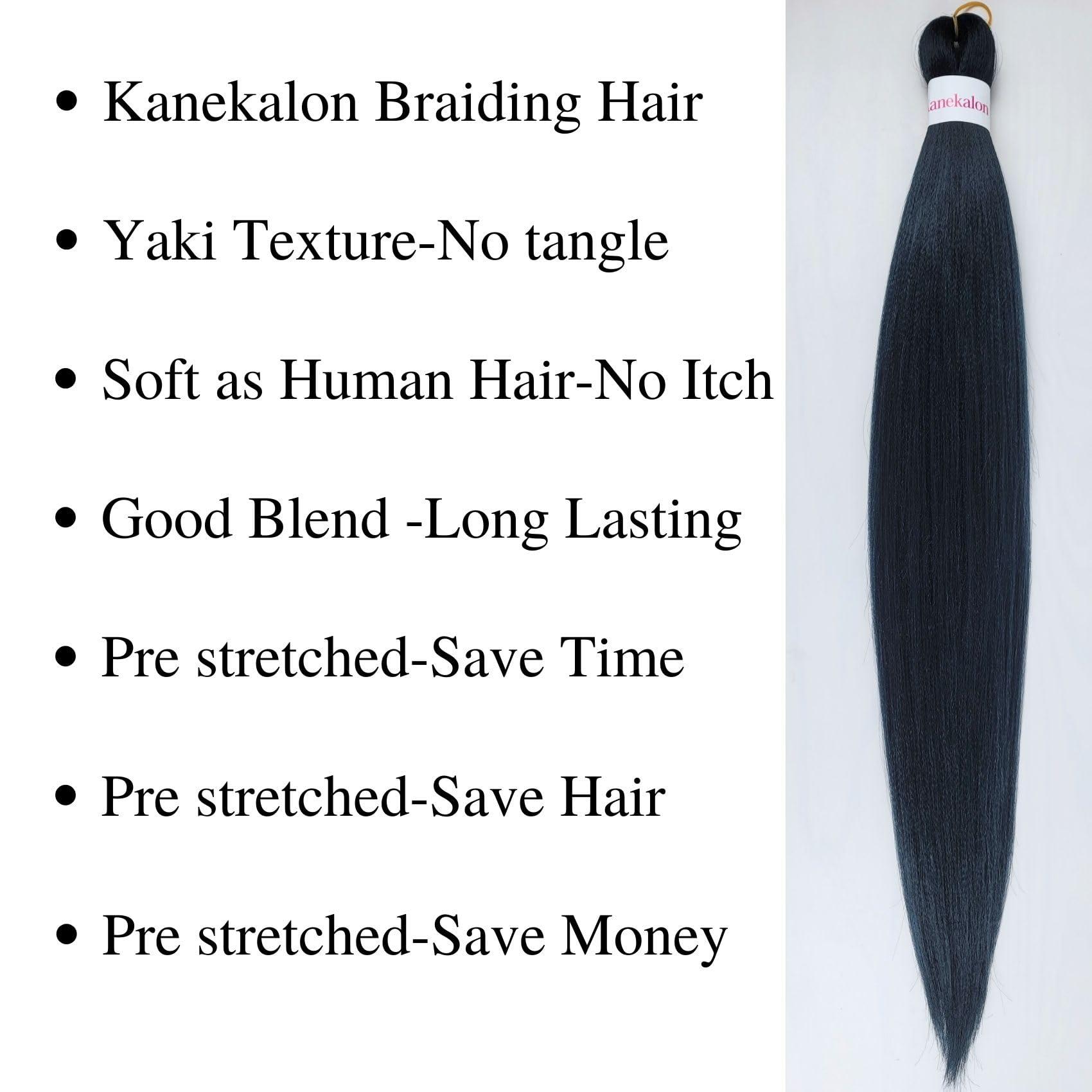 Gozill Navy Blue Braiding Hair Pre Stretched Prestretched Ez Braid Colored Braiding Hair Extensions Kids Box Braiding 26 inch