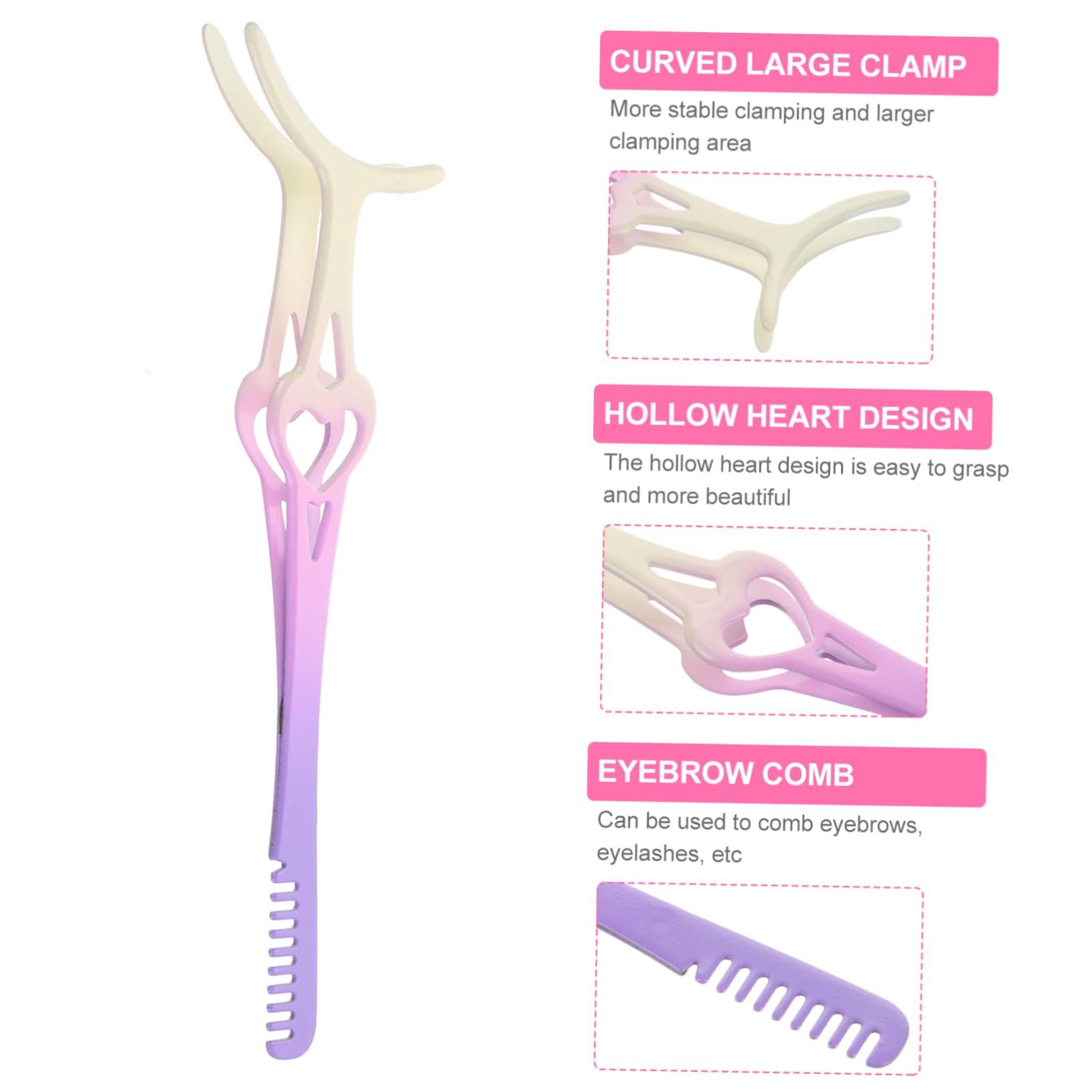 CRILSTYLEO CRILSTYLEO False Eyelash Auxiliary Eye Lash Tweezers Eyelash Clamp Lash Applicator Tool Eyelash Tweezers Lash Tool Eyelash Applicator Lash Clamp Tweezers Beauty Tools Stainless Steel