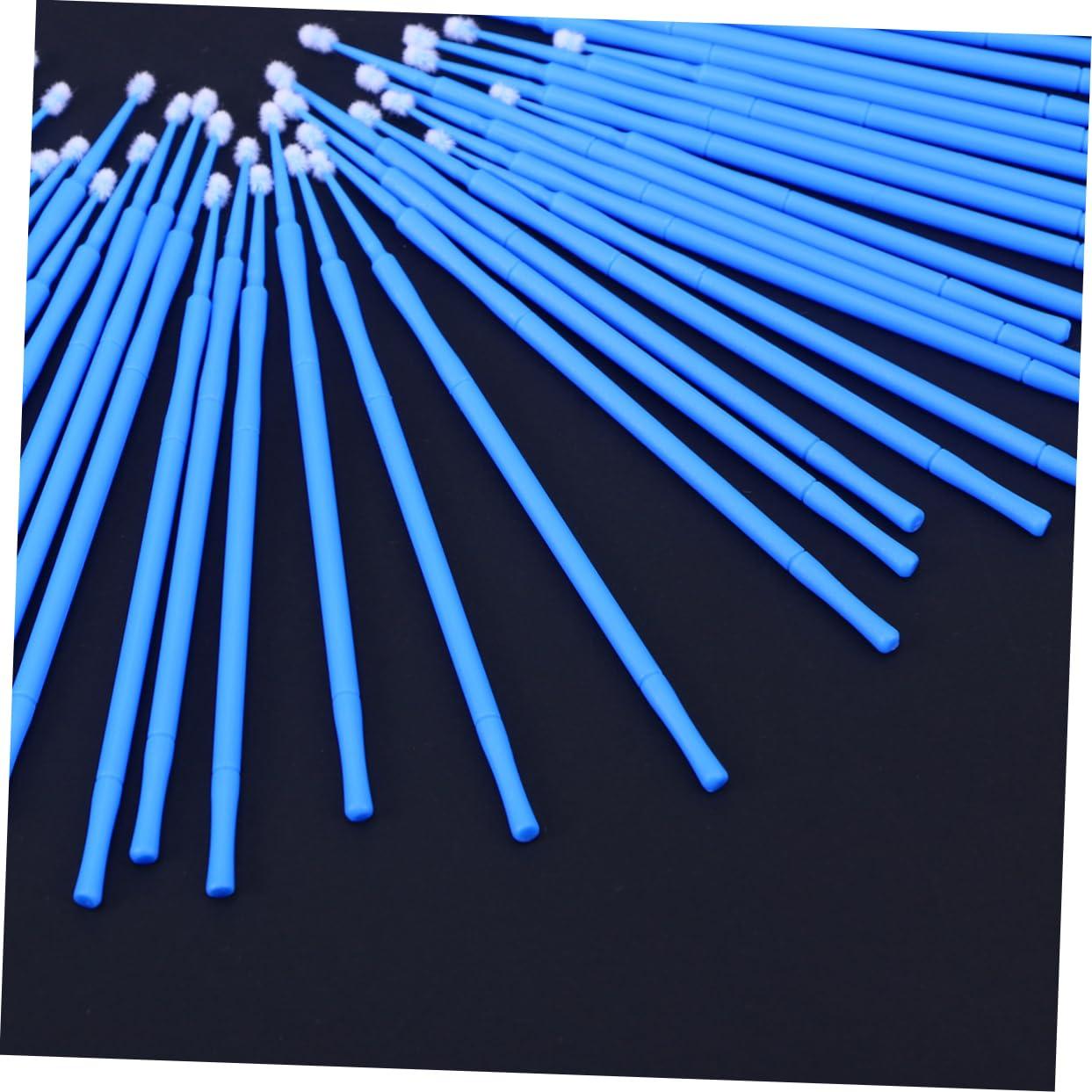 Baluue 100pcs Applicator Brush Cotton Swabs Microblading Applicator Stick Blue Baluue