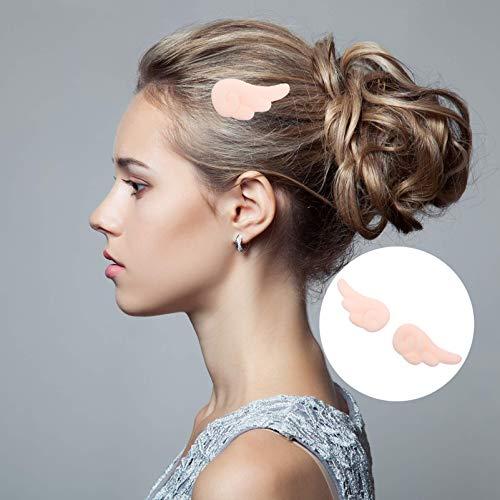Beaupretty Beaupretty 1 Pair Angel Wings Hair Clips, Plush Angel Wings Hair Pins Non Slip Hair Clamps Cute Hair Accessories for Girls Women (Pink)