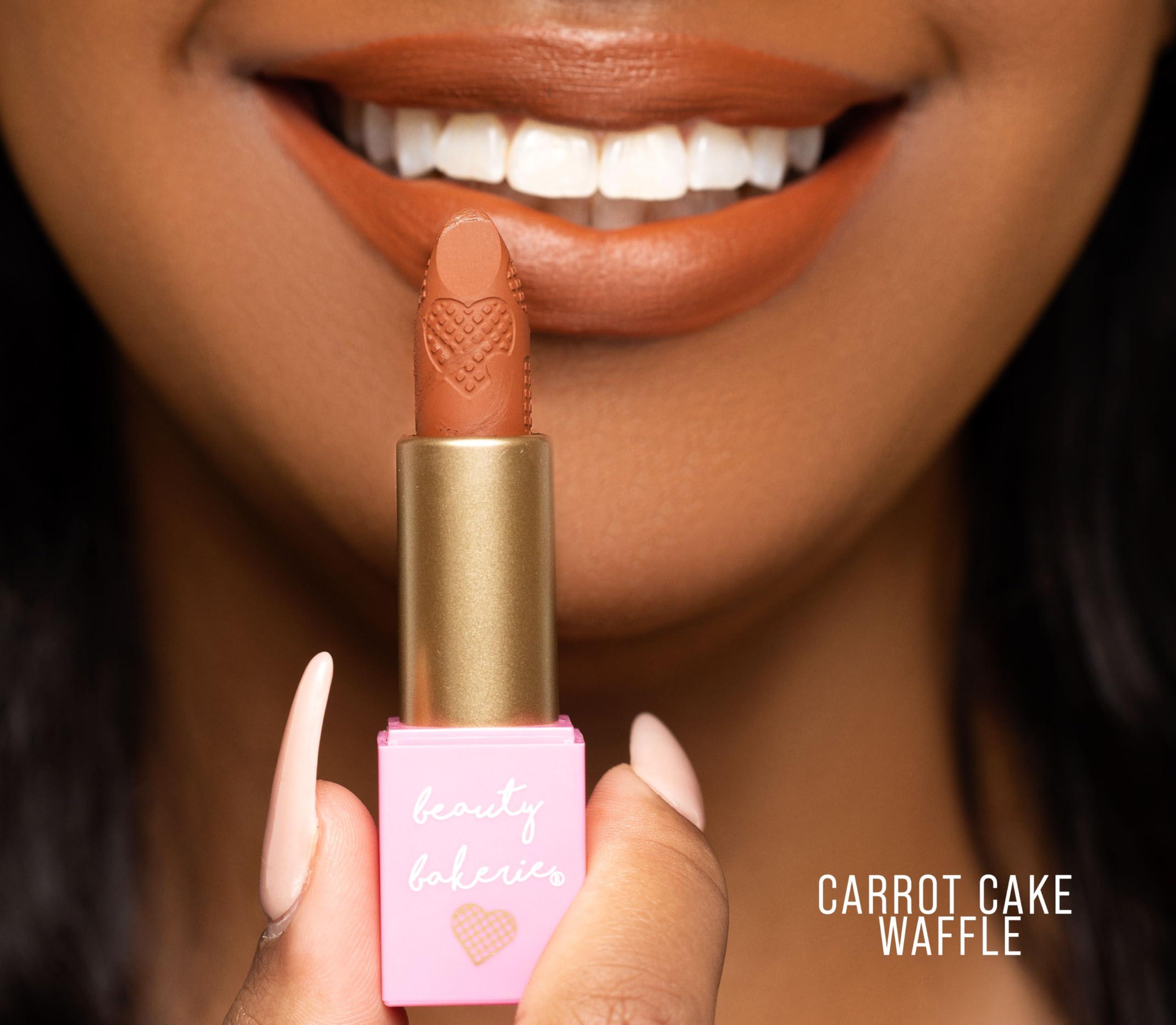 Beauty Bakerie Beauty Bakerie Makeup Matte Lipstick, Long Lasting 24hr Wear Lip Stick for Women, Smooth Matte Finish, Highly Pigmented, Moisturizing, Smudge-Proof Matt Lipsticks, 3.5g, Carrot Cake Waffles