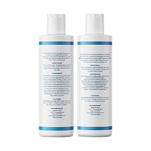 Clinical Effects Clinical Effects Hair Therapy Shampoo and Conditioner Set - Hair Growth Shampoo and Conditioner for Thinning Hair - Biotin, Saw Palmetto, and DHT Blocking Ingredients - USA Made - 2 Bottles, 8 fl oz