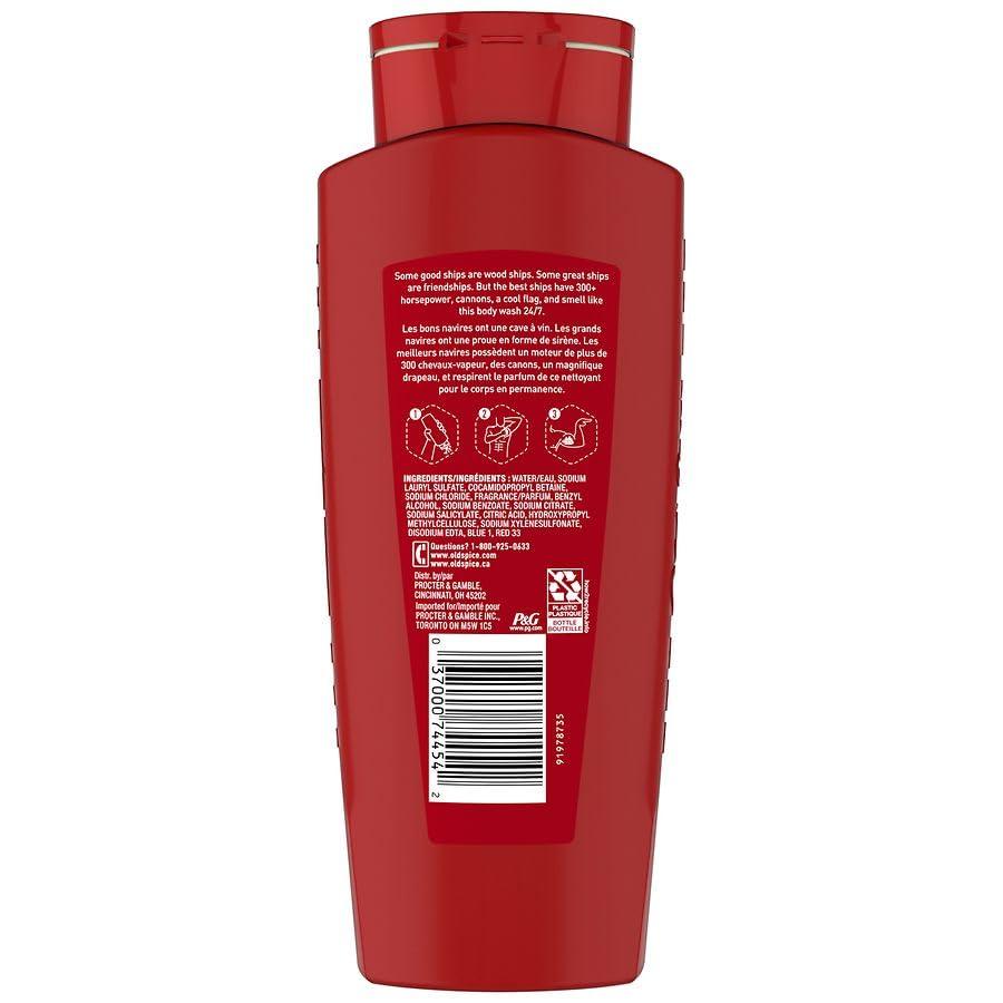 Old Spice Old Spice Captain Scent of Bergamot Body Wash 21 fl oz - Pack of 4