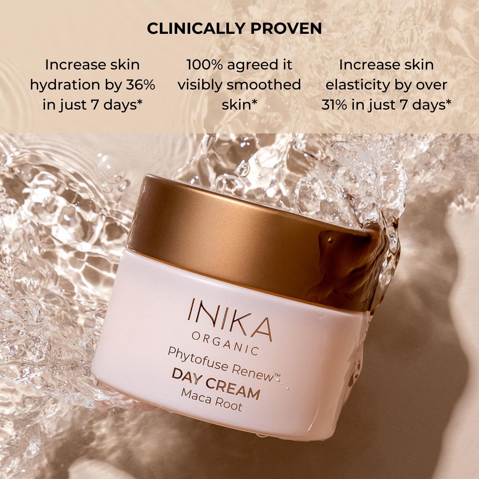 INIKA INIKA Organic Dawn of the Day Morning Duo - Brighten, Hydrate and Firm Skin. Natural skincare Gift Set. Clinically Proven results.