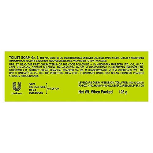 Liril Liril Lime Rush Soap with Lemon and Tea Tree Oil for a Refreshing Shower 3-pack bundle (125 x 3 g)