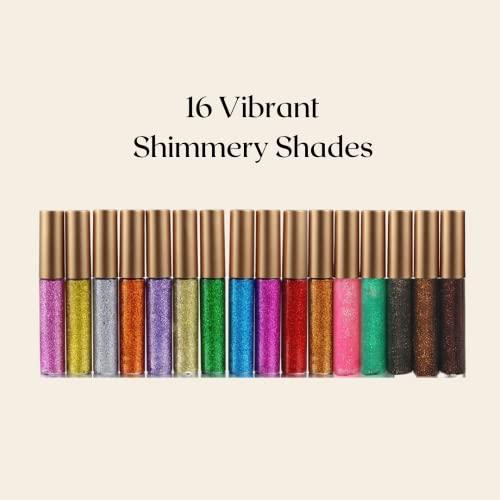 EPILYNX EPILYNX by Dr. Liia Hypoallergenic Eyeliner, Glitter Liquid Eyeliner I Gluten Free and Vegan for Sensitive Skin (5: Purple)