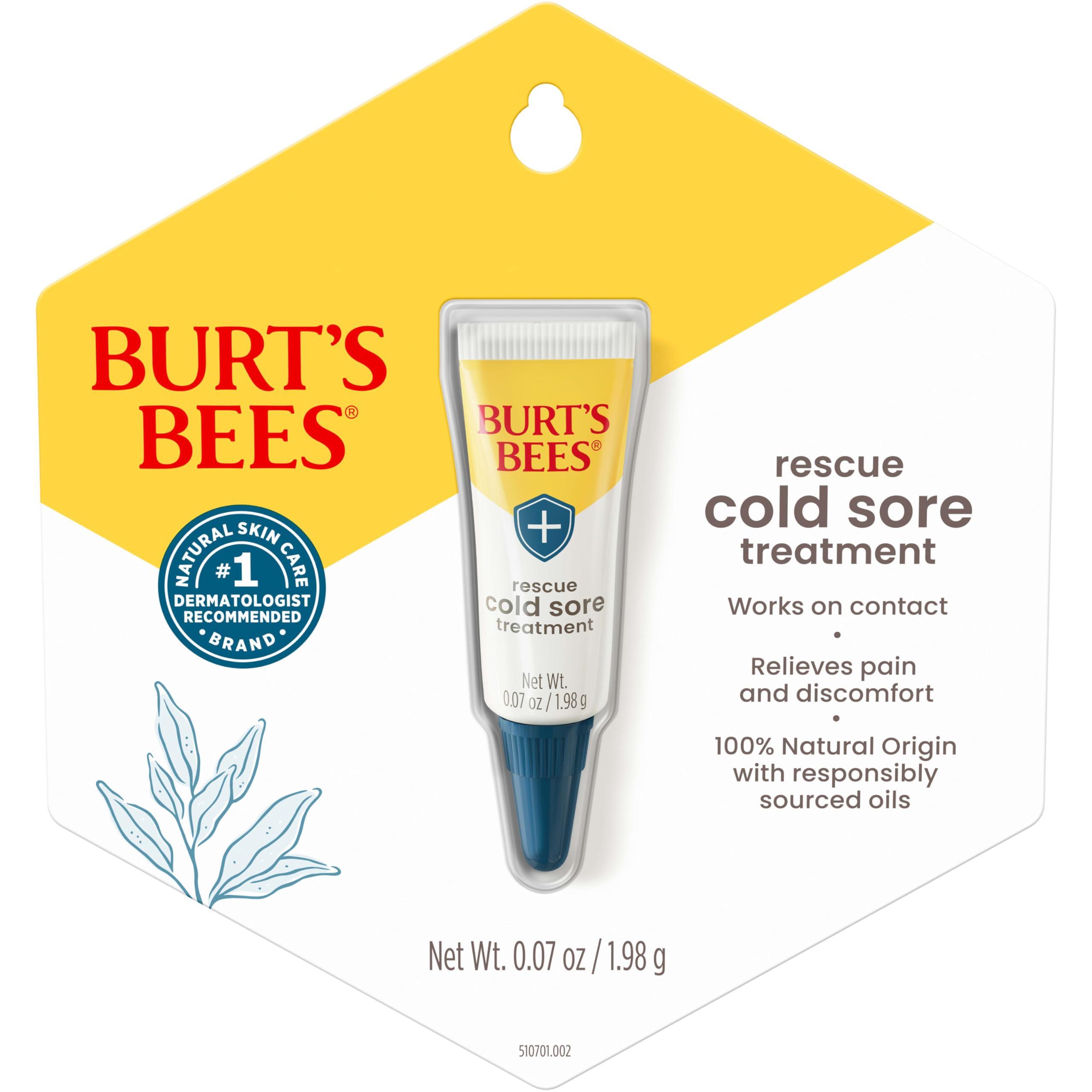 Burt's Bees Burt's Bees Cold Sore Treatment with Rhubarb and Sage Complex, 0.07 Ounce (Pack May Vary)